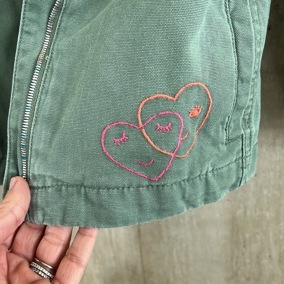 Happy Sage Green Embroidered Jacket Size 2T - Picture 5 of 7